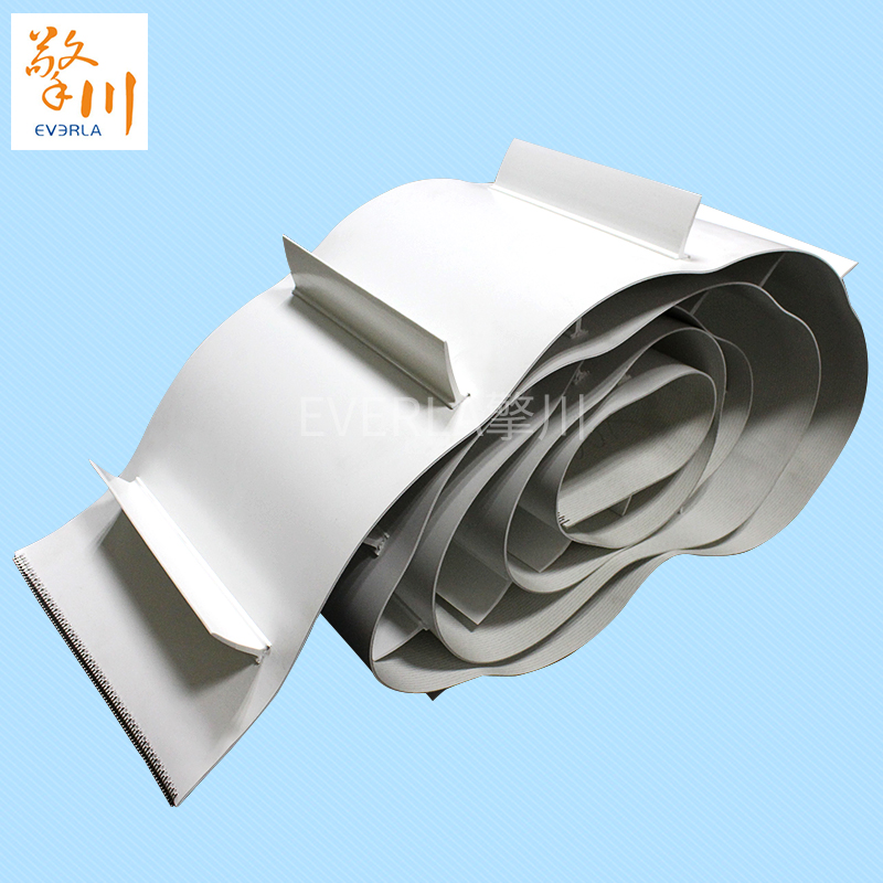 白色<a href='http://www.m.szfulaite.com/shusongdai/xiangjiao/' target='_blank'><u>擋板輸送帶</u></a> 鋼扣接口