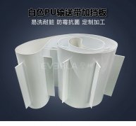 白色PU輸送帶加擋板耐磨易清